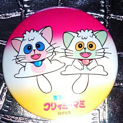  new goods 30 anniversary limitation Mahou no Tenshi Creamy Mami negapojiBIG can badge can badge bachi creamy mami Showa Retro Showa Retro cat ..