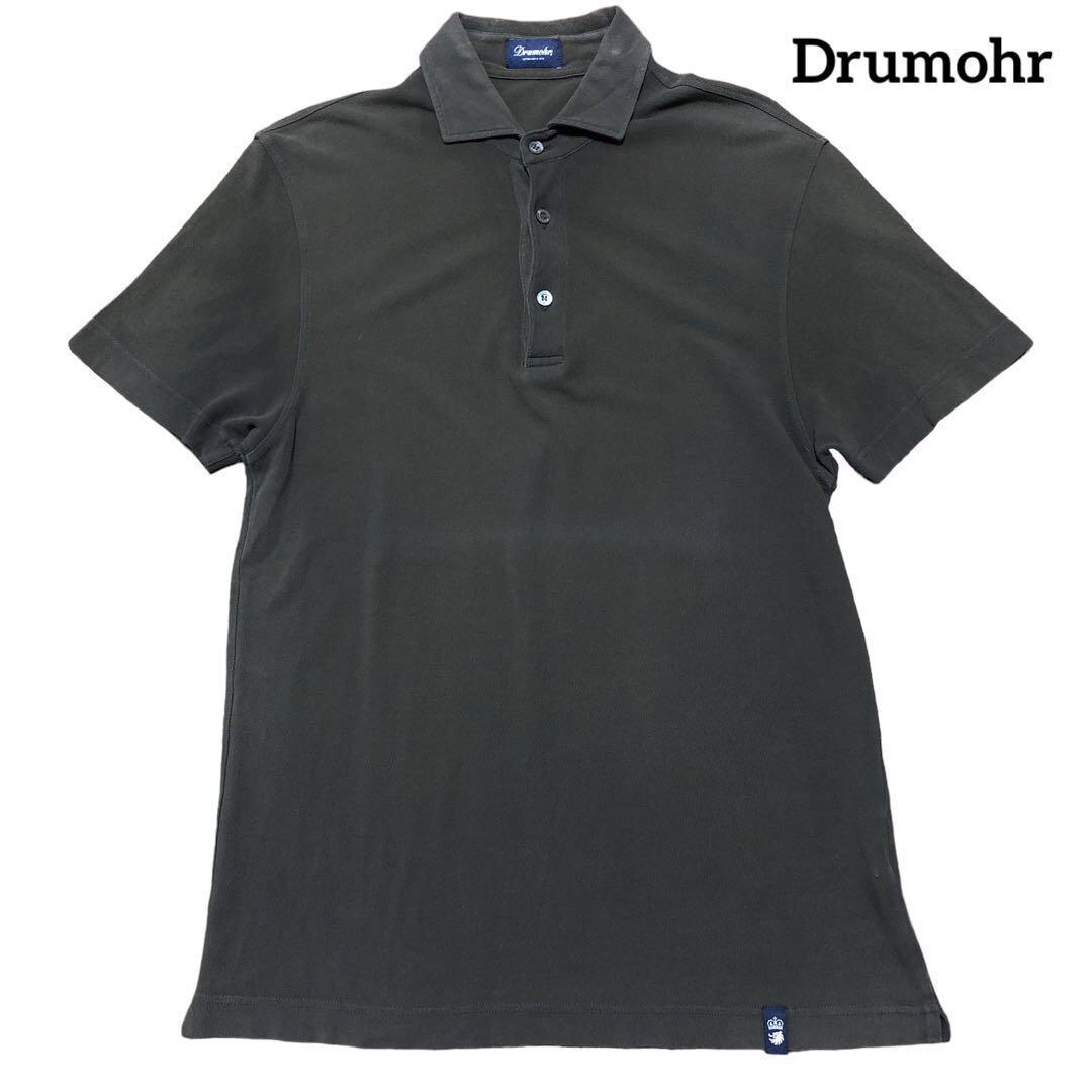 Drumohr ドルモア ポロシャツ 半袖 オーリーブ Sサイズ イタリア製 メンズの画像1