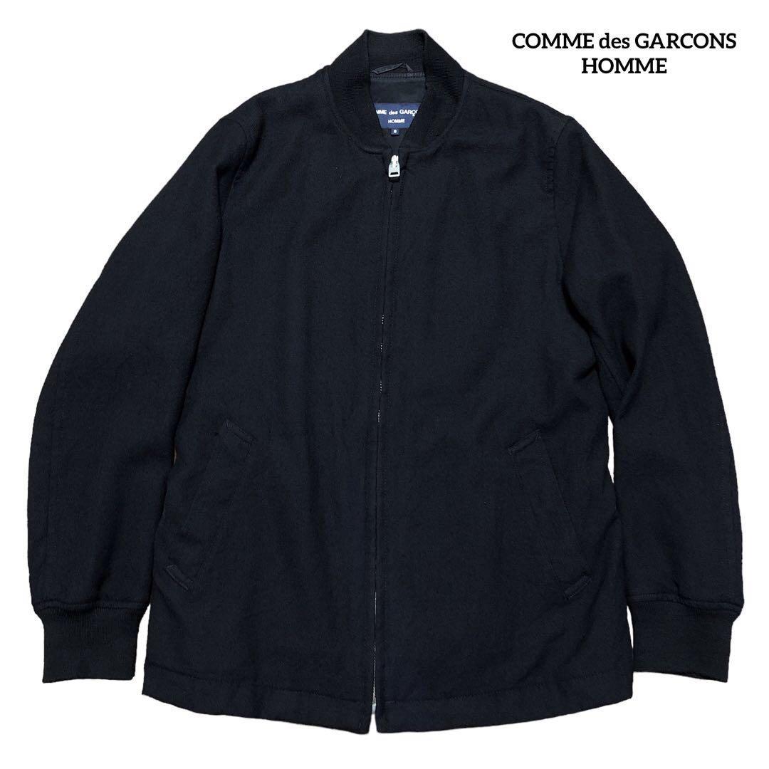 COMME des GARCONS HOMME コムデギャルソンオム 製品洗い加工 ウールジップアップジャケット ブラック Sサイズ 日本製 メンズ