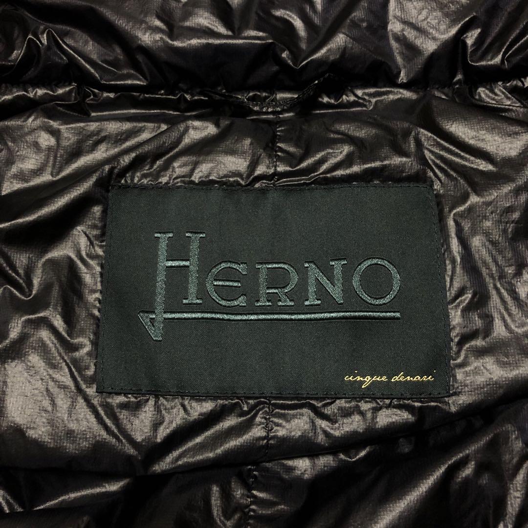 HERNO ヘルノ 5デニール ナイロン ダウンジャケット ポケッタブル ネイビー サイズ48 Lサイズ相当 ルーマニア製 メンズ_画像8