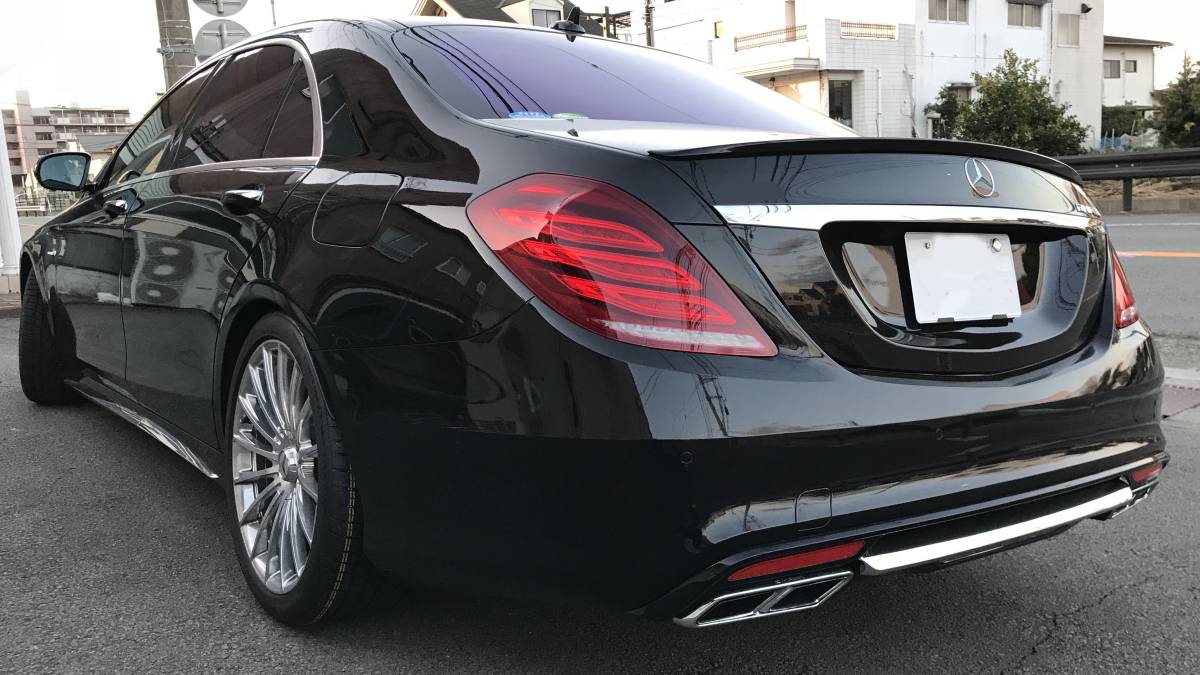 タイムセール！！ウレタン製 Benz ベンツ S-Class W222 前期 /-17y S65ver AMG-Line用 フロント リアディフューザー マフラーカッター __画像3