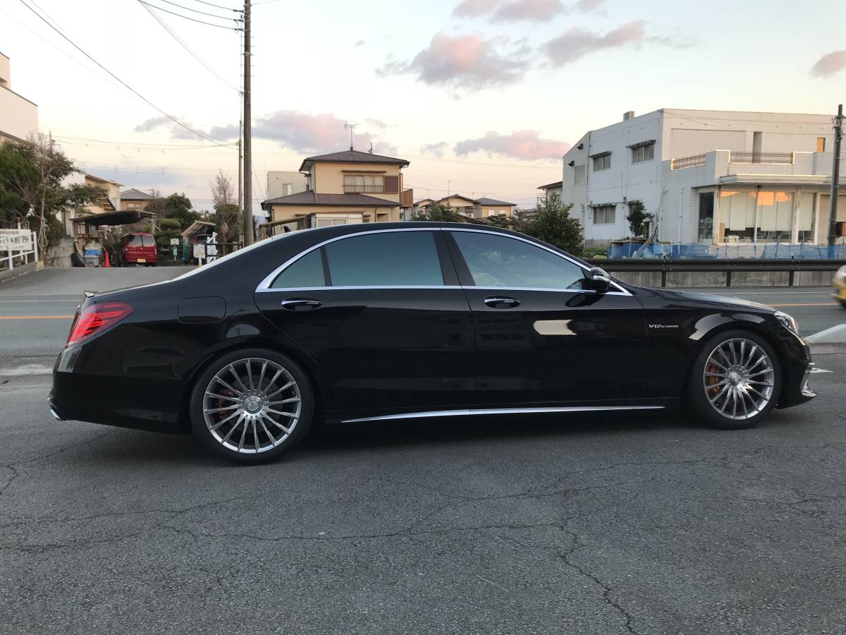 タイムセール！！ウレタン製 Benz ベンツ S-Class W222 前期 /-17y S65ver AMG-Line用 フロント リアディフューザー マフラーカッター __画像5