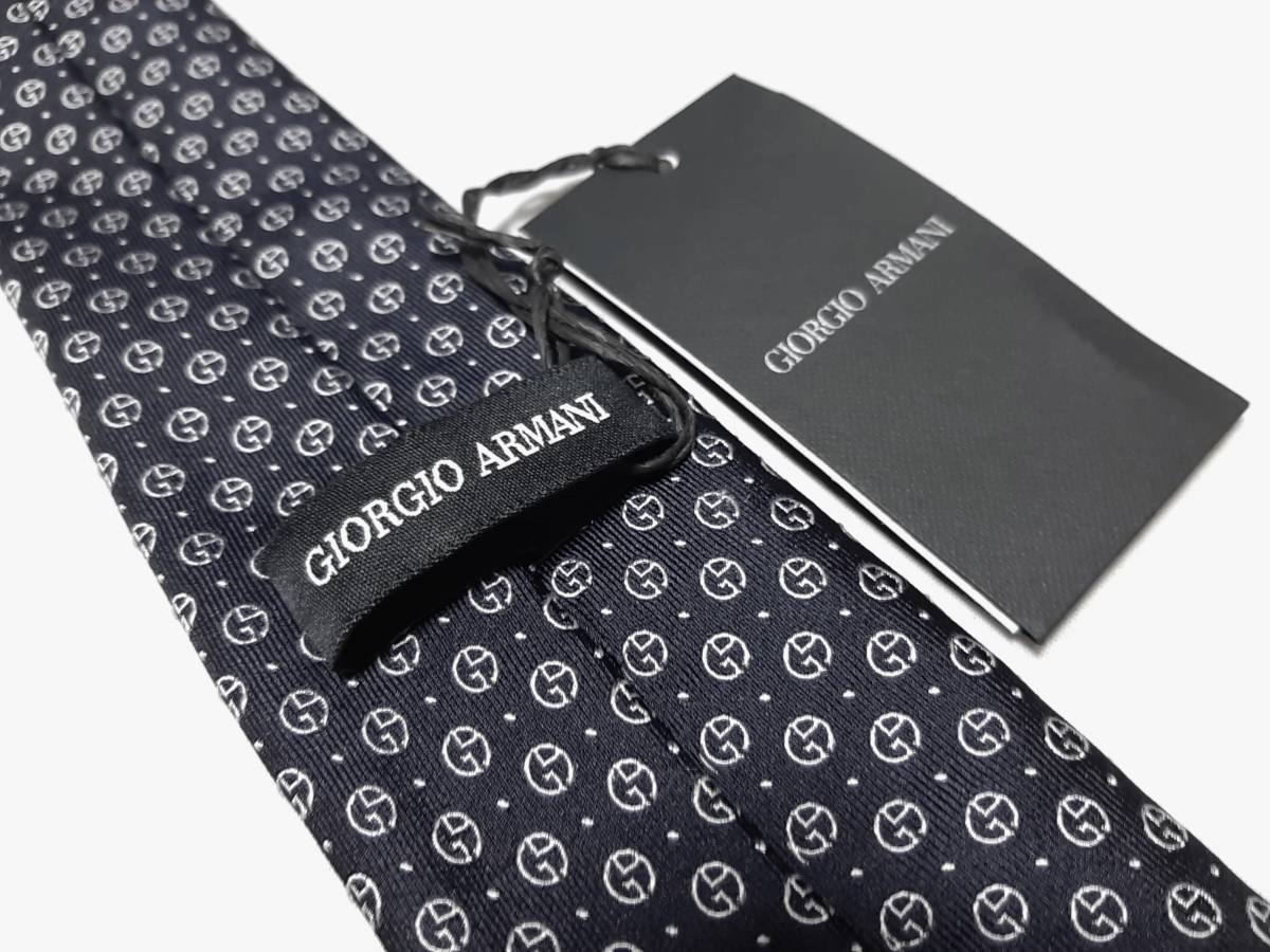 [ new goods ] GIORGIO ARMANI suit & jacket style optimum .[ men's * silk necktie ]*2023 year spring summer model large . width :7.5cm * color : navy blue 