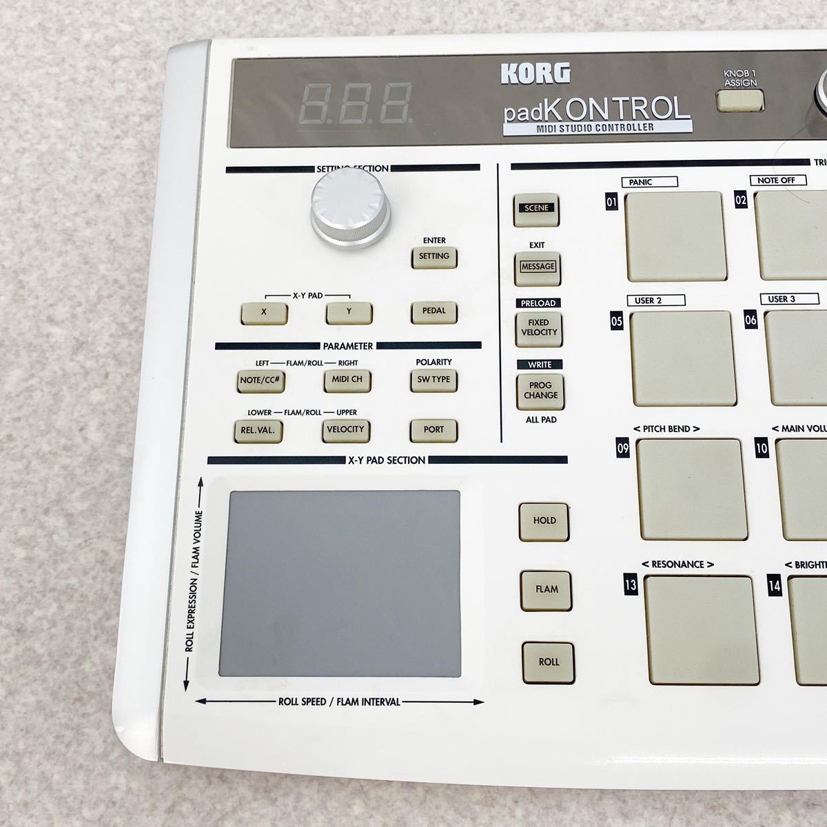 【美品】KORG KPC-1WHITE padCONTROL アダプター付_画像2