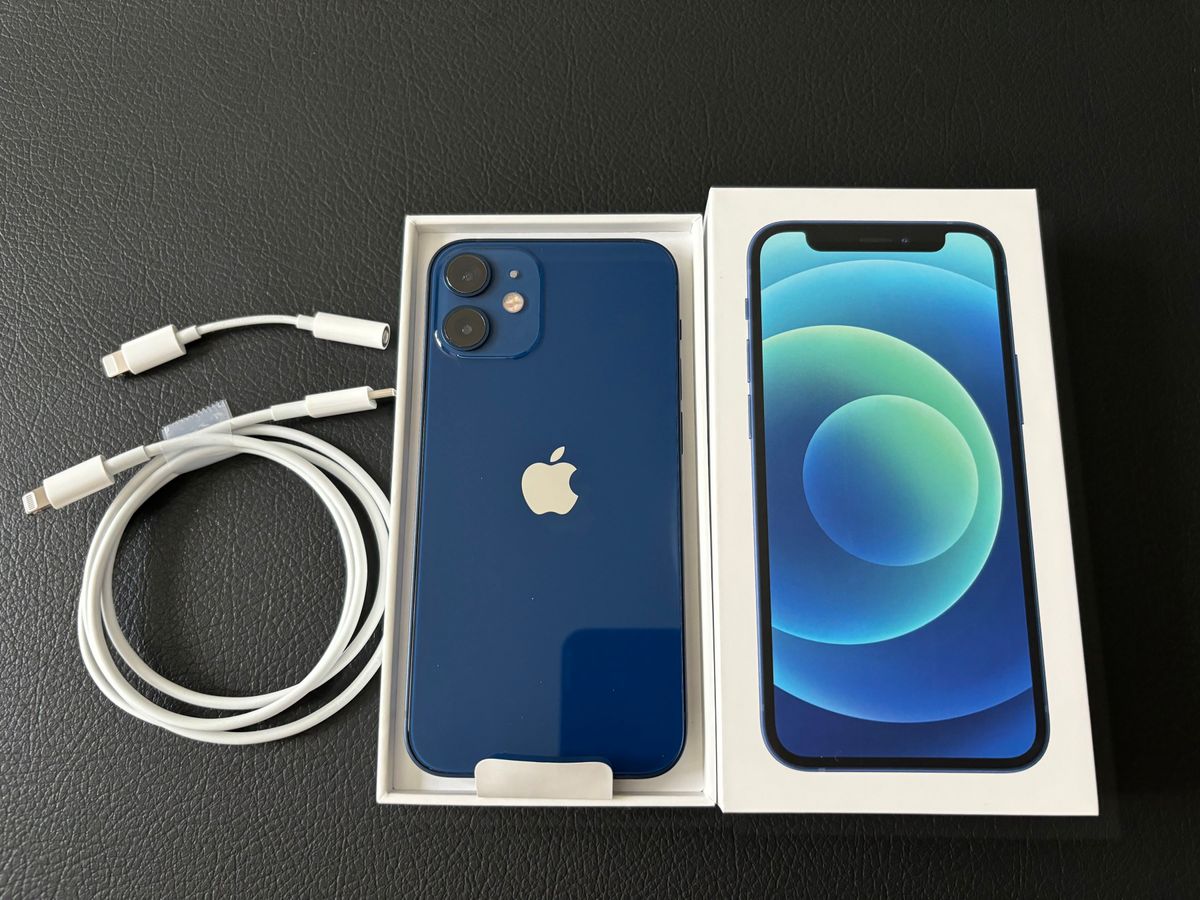 超美品】iPhone 12 mini ブルー 128 GB SIMフリー-