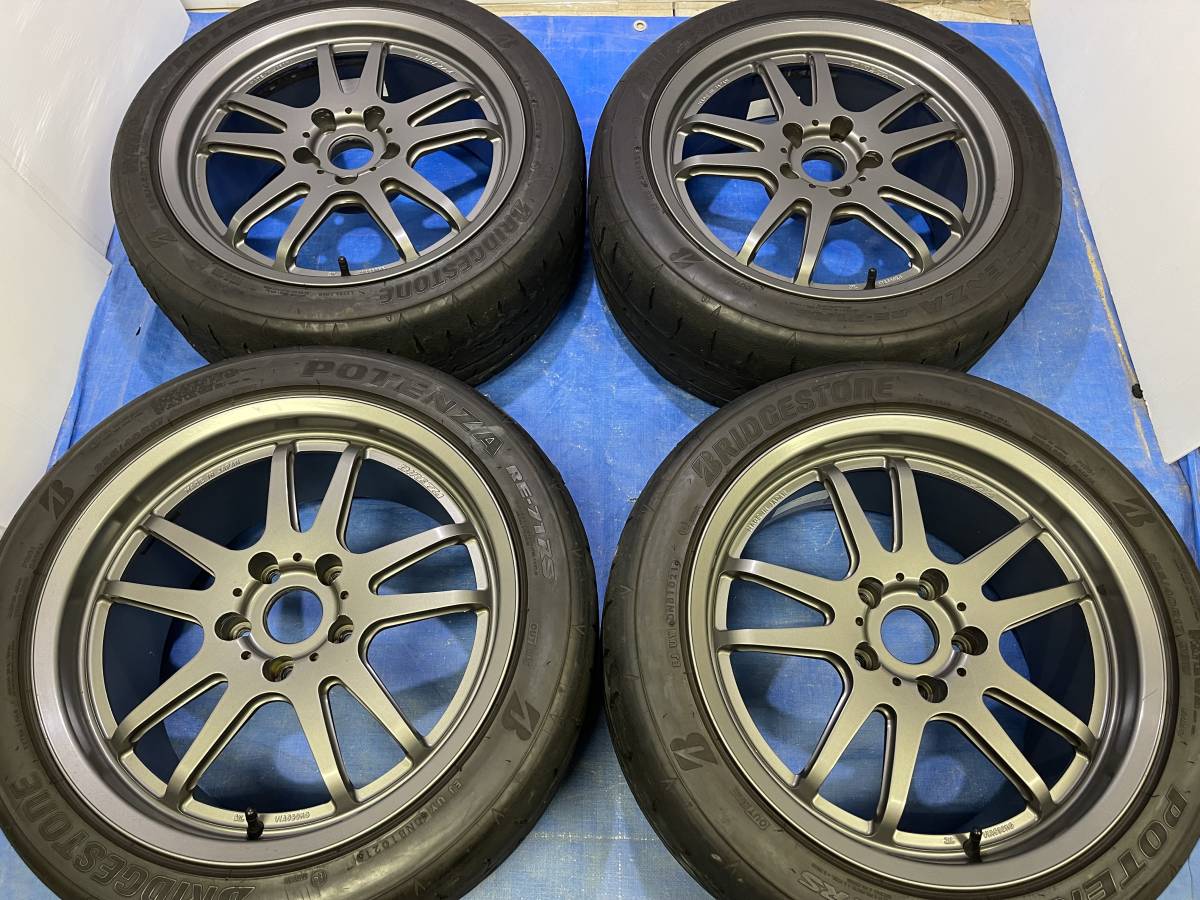 ■美品鍛栄舎TWSディレッツァ鍛造RZF17x8J9J+48_114.3/5ポテンザRE-71RS255/40R17RX-7RX-8S2000NCロードスターチェイサーマークⅡ(TE37CE28_画像1