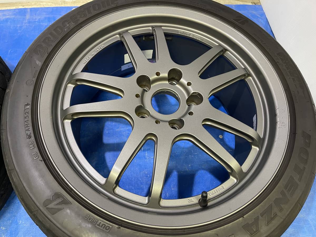 ■美品鍛栄舎TWSディレッツァ鍛造RZF17x8J9J+48_114.3/5ポテンザRE-71RS255/40R17RX-7RX-8S2000NCロードスターチェイサーマークⅡ(TE37CE28_画像3