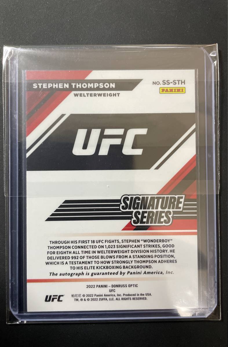 【Stephen Thompson】 2022 Panini Optic UFC Signature Series Auto #SS-STH ■直筆サイン 【スティーブン・トンプソン】_画像2