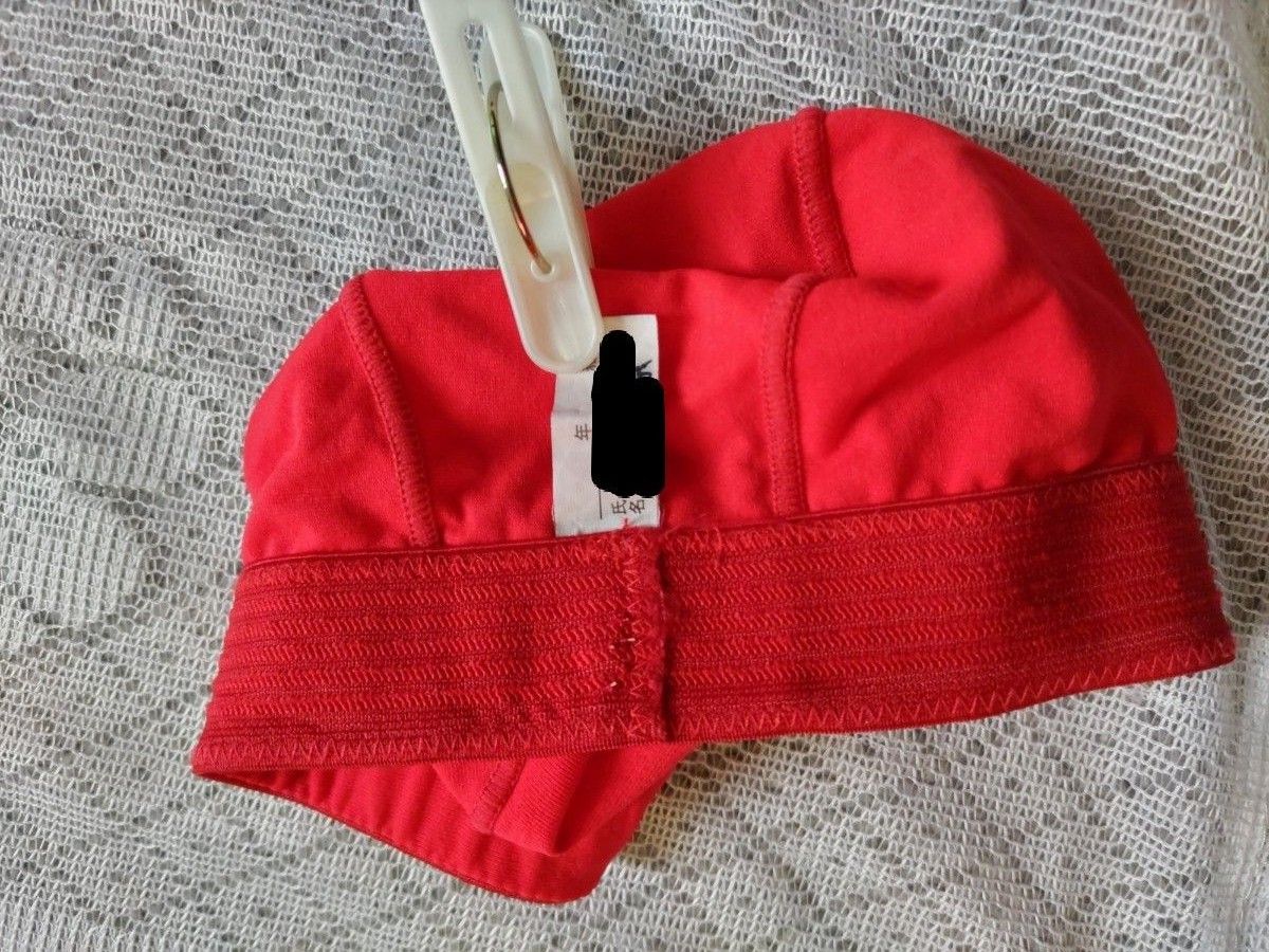 水泳帽　フリーサイズ　赤色　スイミングキャップ　キャップ　帽子 　スイムキャップ 　スイミング