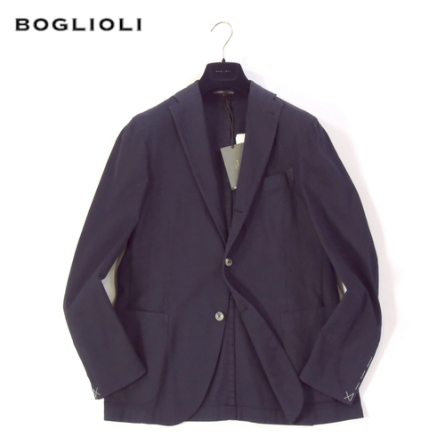 【定価10.2万・新品・50】 BOGLIOLI（ボリオリ）K.JACKET コットンピンヘッド シングル3Bジャケット ネイビー N2902Q_画像1