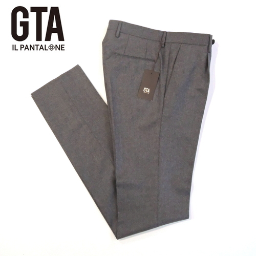 【定価3.8万・新品・42】 GTA(ジーティーアー) 811JP ウールサキソニー 1プリーツパンツ グレー 17385-920_画像1