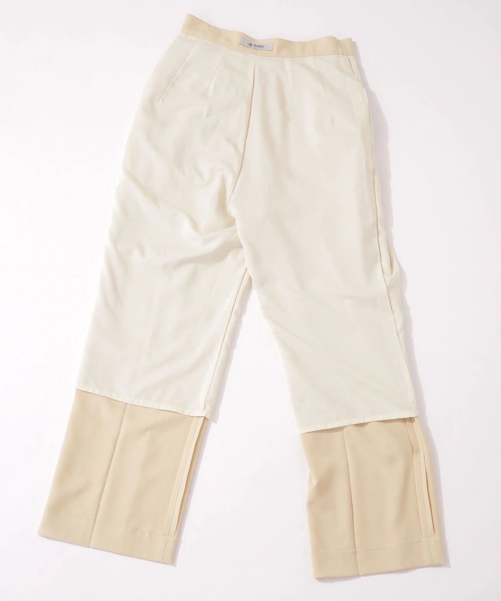 ON/OFF. put on times ..*nano universe Nano Universe tuck pants lining attaching beautiful . light gray 36 S