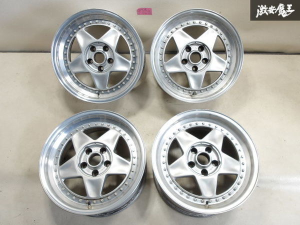 希少!! 当時物!! ●SPEED LINE スピードライン ミストラル 17インチ 7J＋25 5H PCD114.3 ホイール 4本セット スカイライン GTR シルビア_画像1