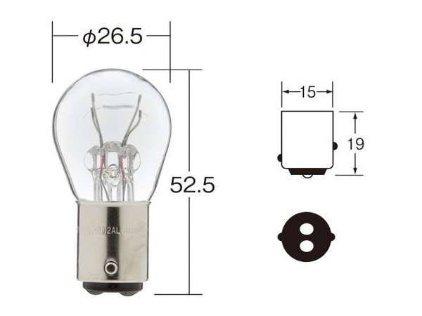 白熱 バルブ テール ストップ ランプ ライト 12V 23W / 8W BAY15d S25 クリア 10個 一般 ノーマルバルブ 小糸製作所 小糸 KOITO 4523_画像3