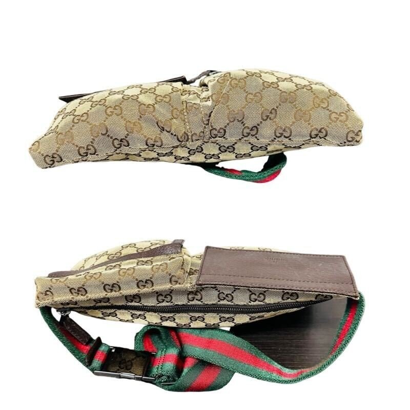 GUCCI グッチ ボディバッグ 28566 シェリーライン GGキャンパス×レザー 本体のみ 【中古】 K2309K149_画像4