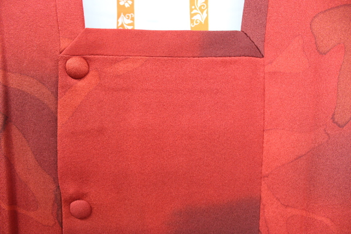 きもの今昔５７３１　道行コートコレクション　高級正絹梨地　手描き蝋彩墨ボカシ染め　　　　　　コート丈８５ｃｍ_画像10