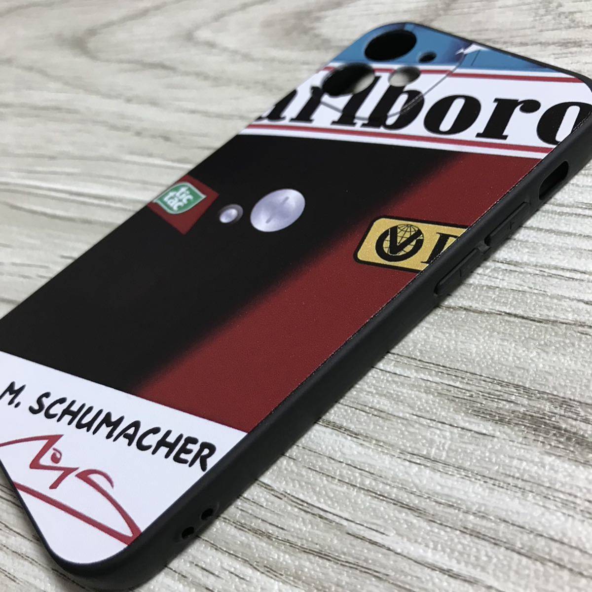 ミハエル・シューマッハ ヘルメット デザイン iPhone 12 mini ケース F1 フェラーリ Ferrari スマホ_画像2