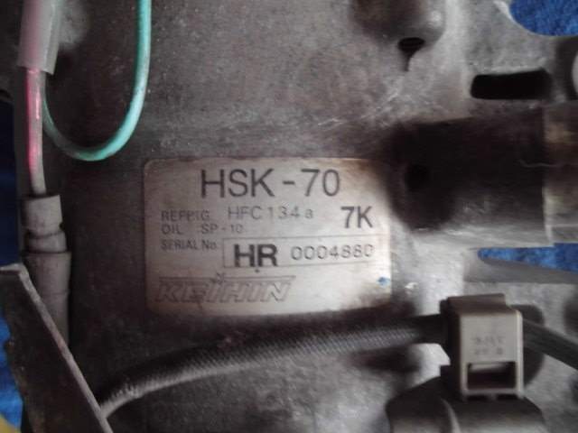 RN8 ストリーム エアコンコンプレッサー HSK-70 テストOK 0509B_画像2