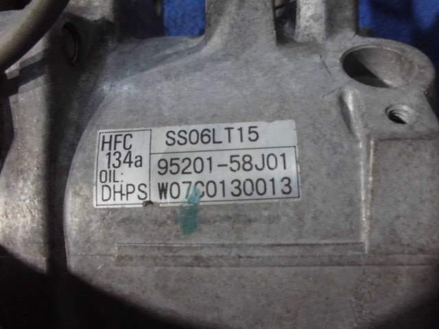 MH21S ワゴンR エアコンコンプレッサー 95201-58J01 テストOK 中古 0509B_画像2