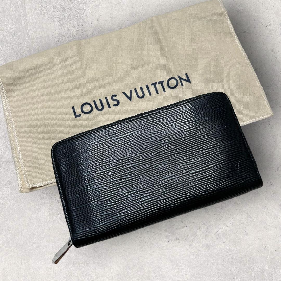 良品】LOUIS VUITTON エピ 長財布 ラウンドジップ ブラック-