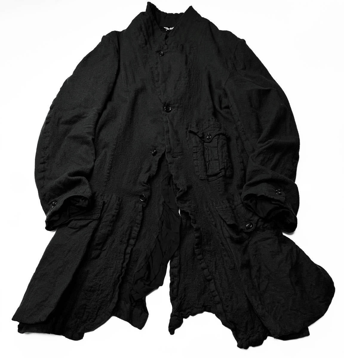94AW переиздание шерсть .. длинный cargo жакет Comme des Garcons BLACK 20AW 2020AW Boiled Wool Jacket HOMME PLUS Homme pryus1994AW