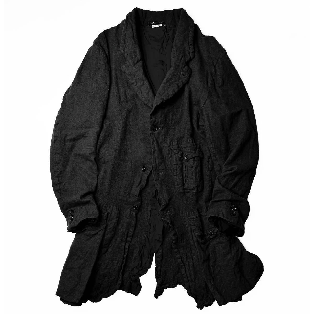 94AW переиздание шерсть .. длинный cargo жакет Comme des Garcons BLACK 20AW 2020AW Boiled Wool Jacket HOMME PLUS Homme pryus1994AW