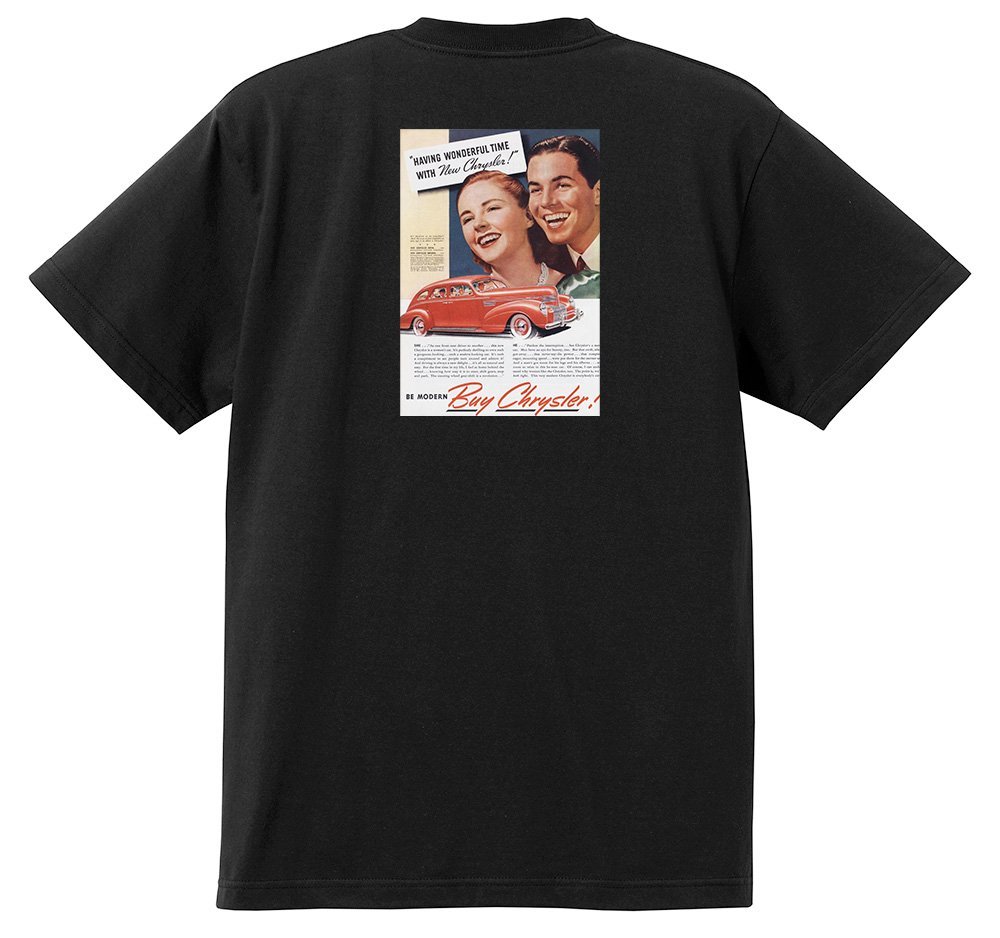 アドバタイジング クライスラー 1702 黒 Ｔシャツ 1939 ロイヤル インペリアル オールディーズ ホットロッド アドバタイズメント