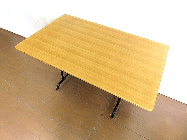 unico/ウニコ 「FUNEAT/ファニート」 ダイニングテーブル W120cm　リビングテーブル/LDテーブル オーク材×スチール カフェスタイル 6.9万_画像3