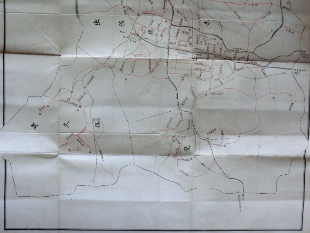 近江彦根藩領出流原村古地図●大正３年　認定村道路全図　封筒付　下野国安蘇郡赤見村　現在の栃木県佐野市　230904　古文書_画像3