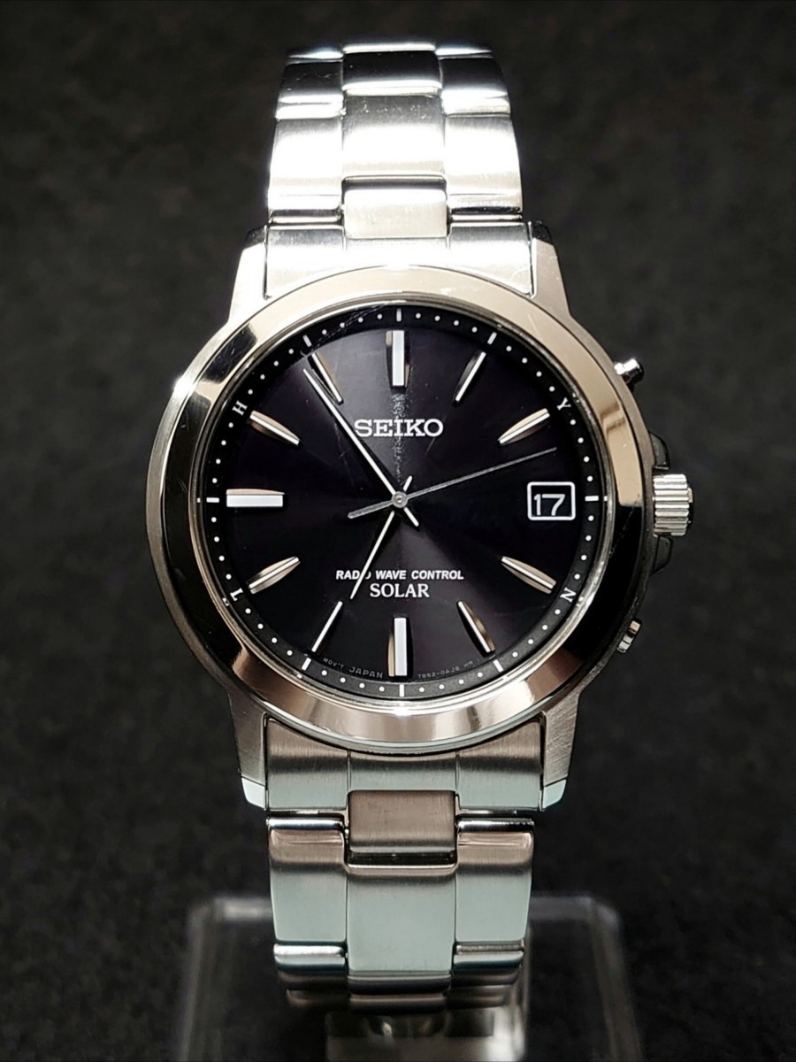 超美品 SEIKO セイコー スピリット 黒文字盤 メンズ 腕時計 SBTM169