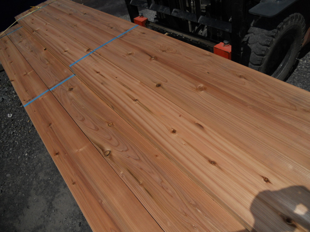 [ pickup limitation ] Japanese cedar total red height thing 3650X180X24mm construction destruction manner board pre -na- purity wood deck raw materials external use direction flooring wood material red cedar substitution 