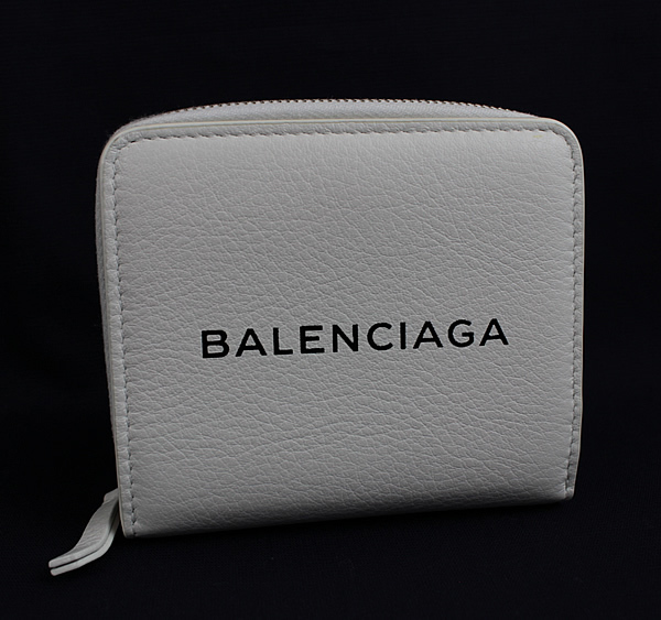  Balenciaga Mini purse folding twice purse white round Zip round fastener ultimate beautiful goods r270