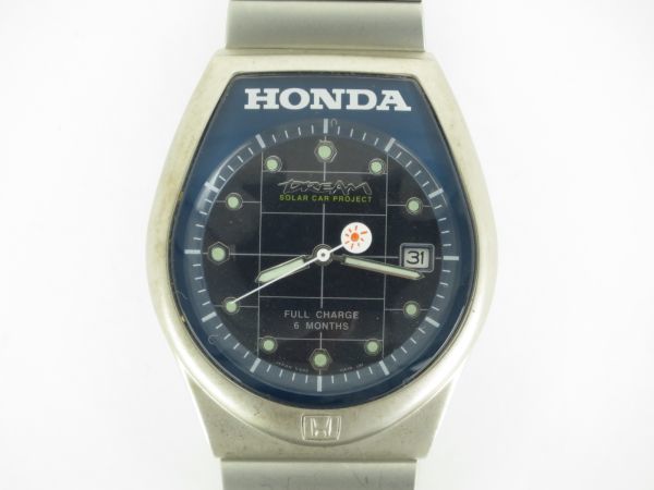 セイコー SEIKO　HONDA ホンダ　メンズ腕時計　ドリームソーラーカープロジェクト　VS32-0A10　ネイビー文字盤　お洒落な　シルバー　D03