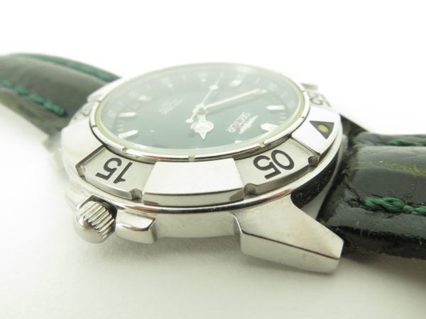 SECTOR NO LIMITS Sector men's wristwatch quarts ADV2500 green face stylish silver color × green D14