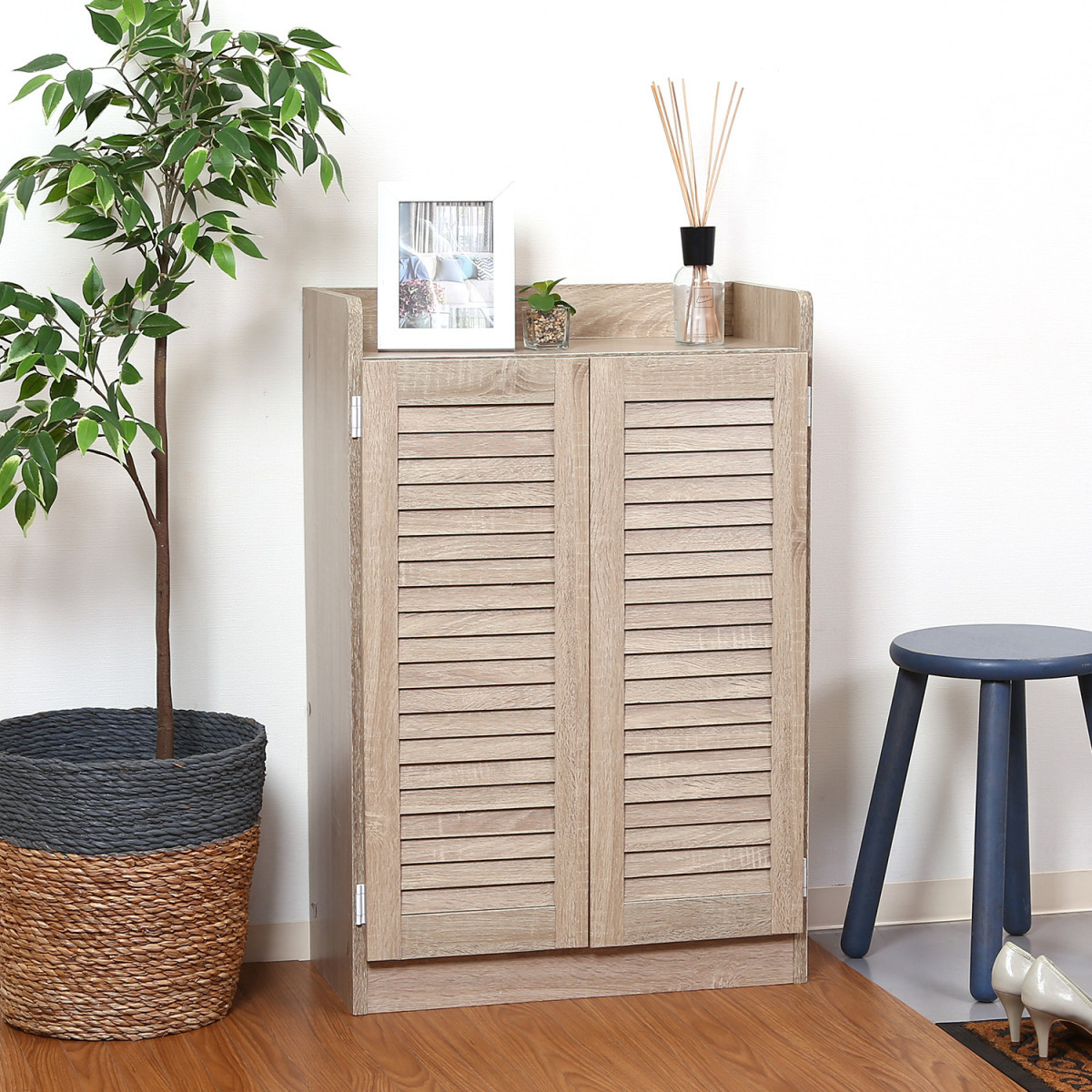  open top rack louver door width 60cm white oak [ new goods ][ free shipping ]( Hokkaido Okinawa remote island postage separately )