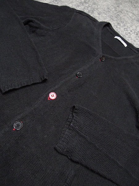 gai Gin meidolinen× cotton cardigan * men's S size ( absolute size M degree )/ black / black / knitted / Hollywood Ranch Market /GAIJIN MADE