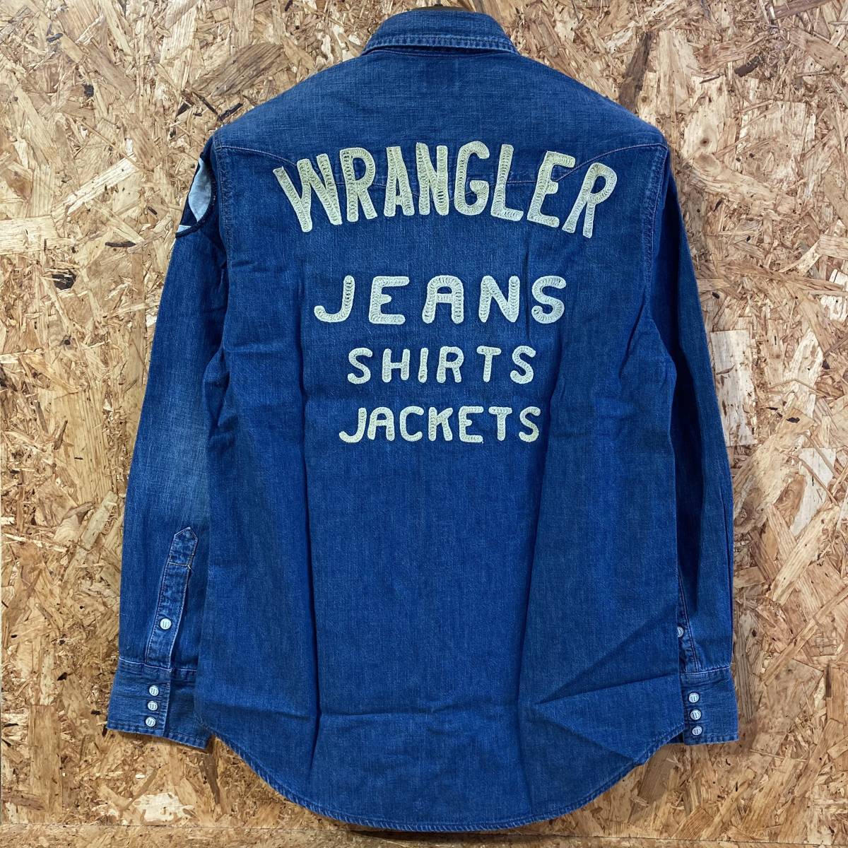 Wrangler 70周年 CHAMPION SHIRTS M 限定 70th 1947年-2017年 刺繍 チャンピオン 長袖 シャツ デニム BLUE BELL ワッペン