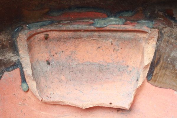 [ старый дом поставка со склада ]* старый .. керамика [ старый .. большой синий namako огонь горшок ] диаметр примерно 49.7cm*( осмотр : античный / море ./ Showa / retro / старый ../ старый инструмент / подлинная вещь )0907B
