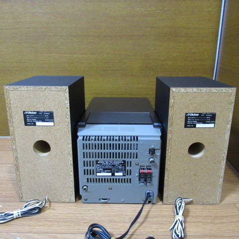 *Victor UX-W500 CD* double MD* cassette * mini component ( black ) remote control attaching *