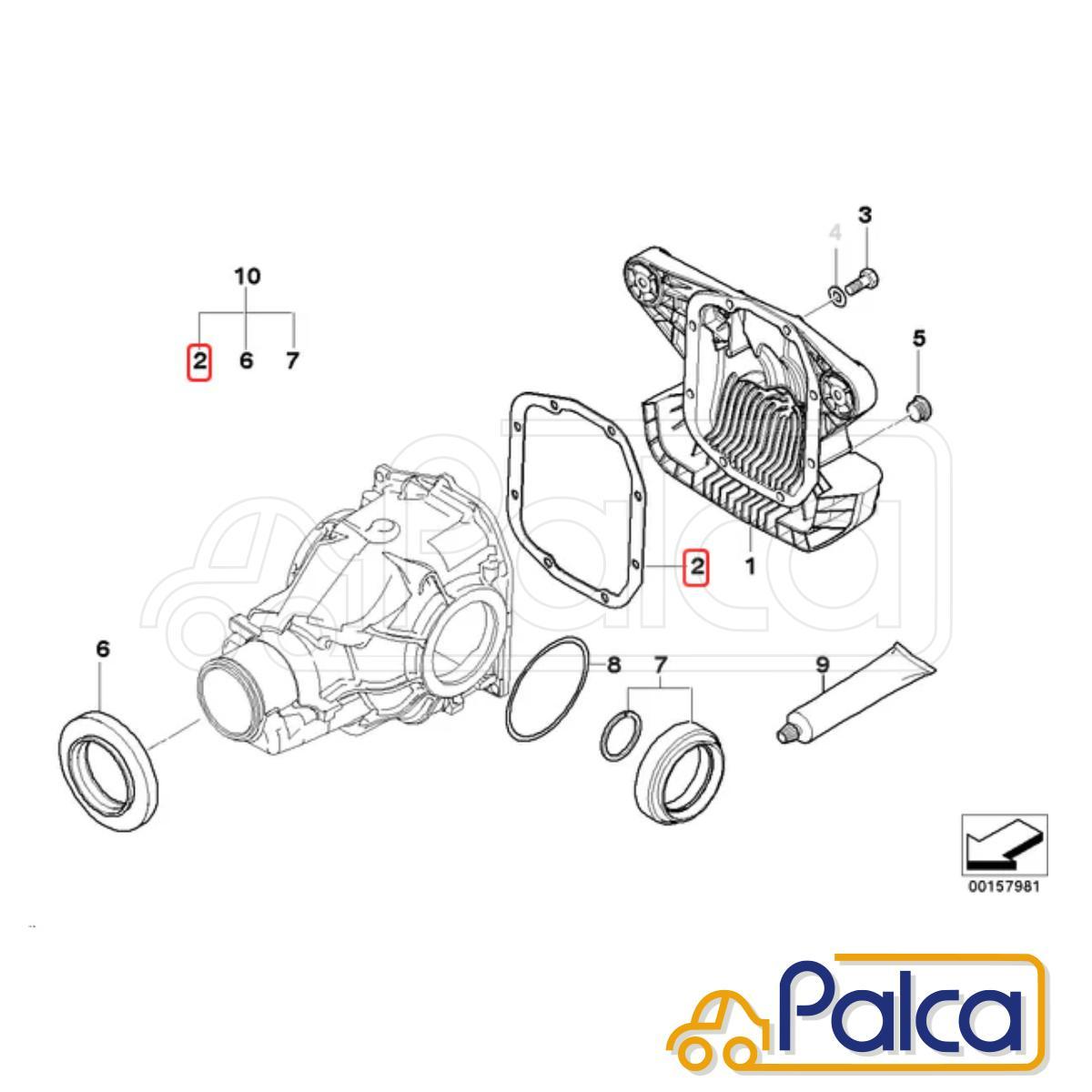 BMW differential gear cover gasket E36/M3 | E46/M3 | E34/535i 540i M5 | E39/M5 | original | 33108305033