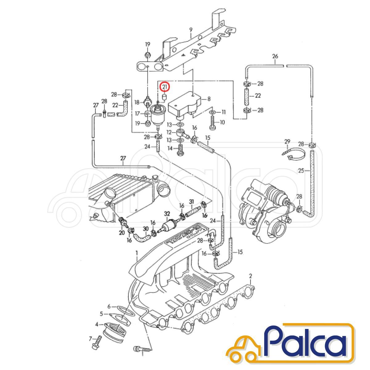  Audi vacuum шланг проверка крышка клапана | TT/8J | Allroad /4BH | Q3/8U | Q7/4L | оригинальный 