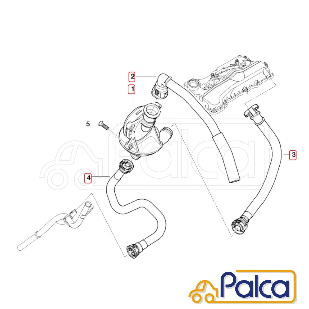 BMW クランクケースベントバルブ/オイルセパレーター ブローバイホース セット | 1シリーズ|E87/120i MY2010まで |N46 4気筒| VAICO_画像3