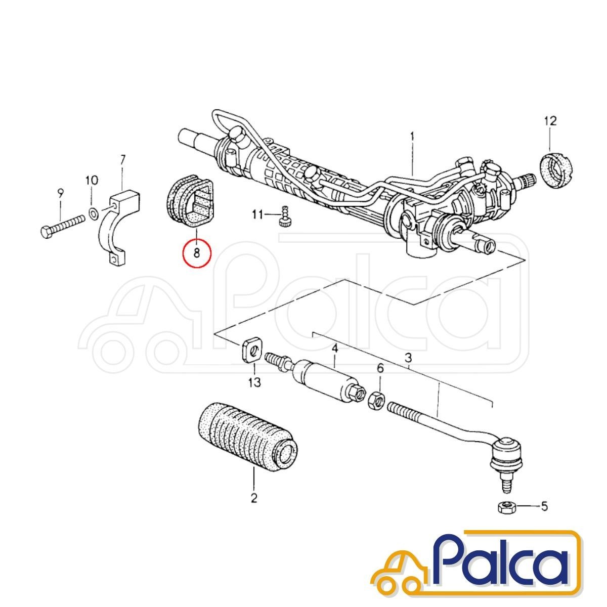  Porsche steering rack bush / steering gear gearbox mount bush 1 piece 911/964 | 911/993 | OEM | 96434713707