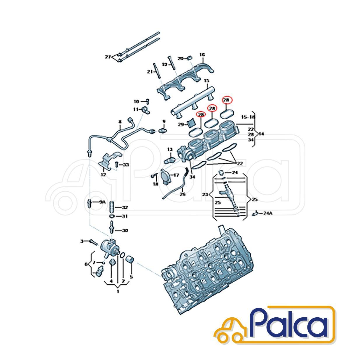  Audi впускной коллектор прокладка верхний A4/S4/8KCAKF 8KCGWF 8KCREF |A5/8TCGWF 8TCREF 8TCGWL 8TCREL 8FCAKF 8FCGWF 8FCREF