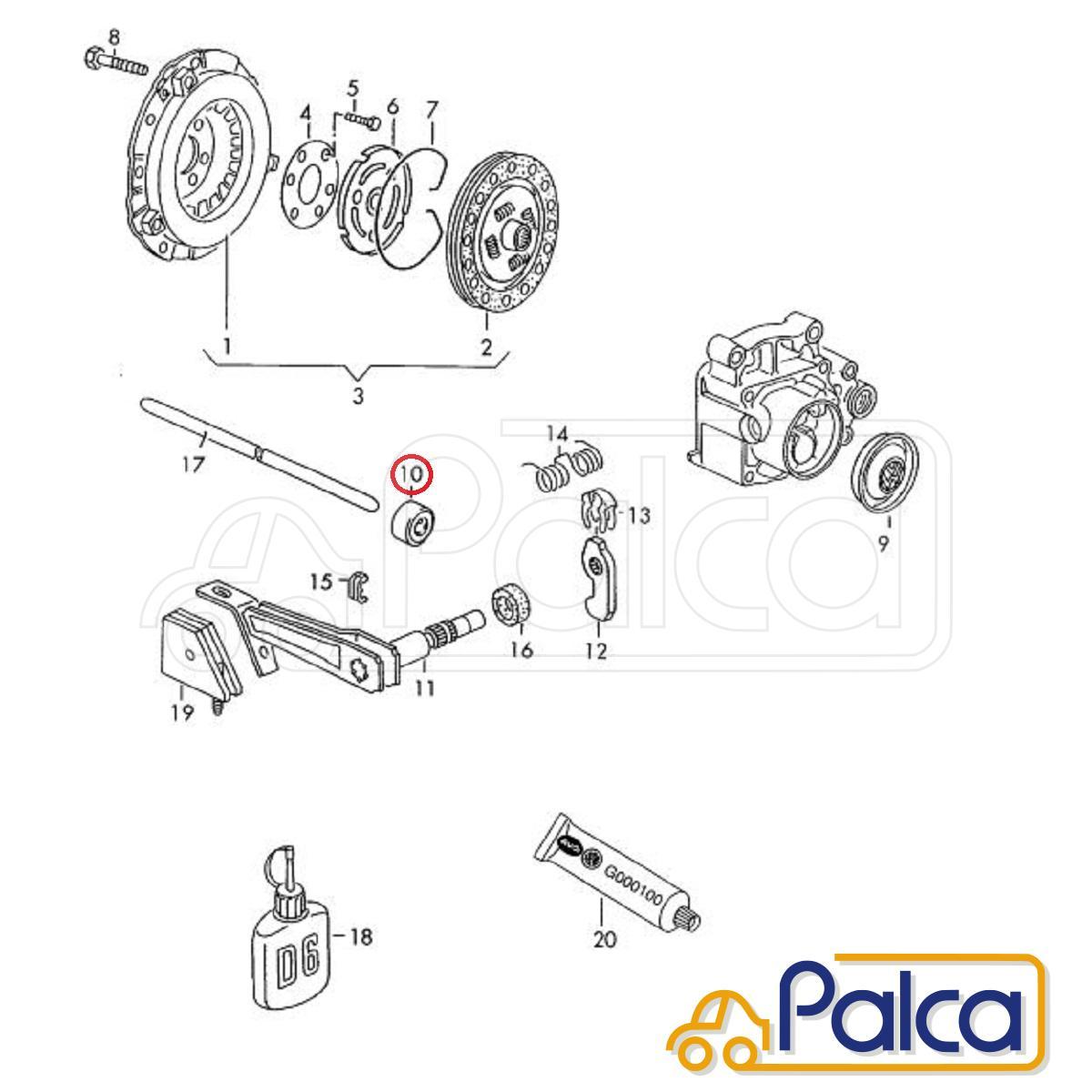  Volkswagen /VW clutch release bearing | Golf 1 | Golf 2 | Golf 3 | Jetta 1 | Jetta 2 | Sirocco /53 53B | SACHS made 