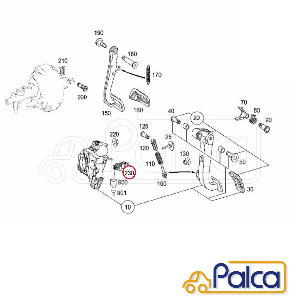  Mercedes Benz clutch pedal switch |SLK Class /R172 | SLC Class /R172 | Sprinter / Transporter |W903 W901 W902 W904 W905