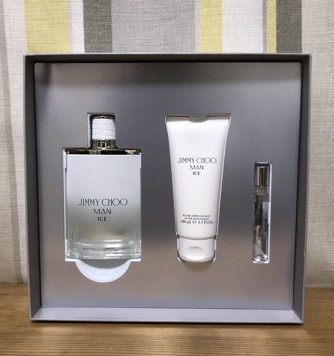 【未使用】JIMMY CHOO MAN ICE★ジミーチュウ マン アイス★オードトワレ100mL&7.5mL・アフターシェーブバーム100mL 3点セット★フランス製_画像1