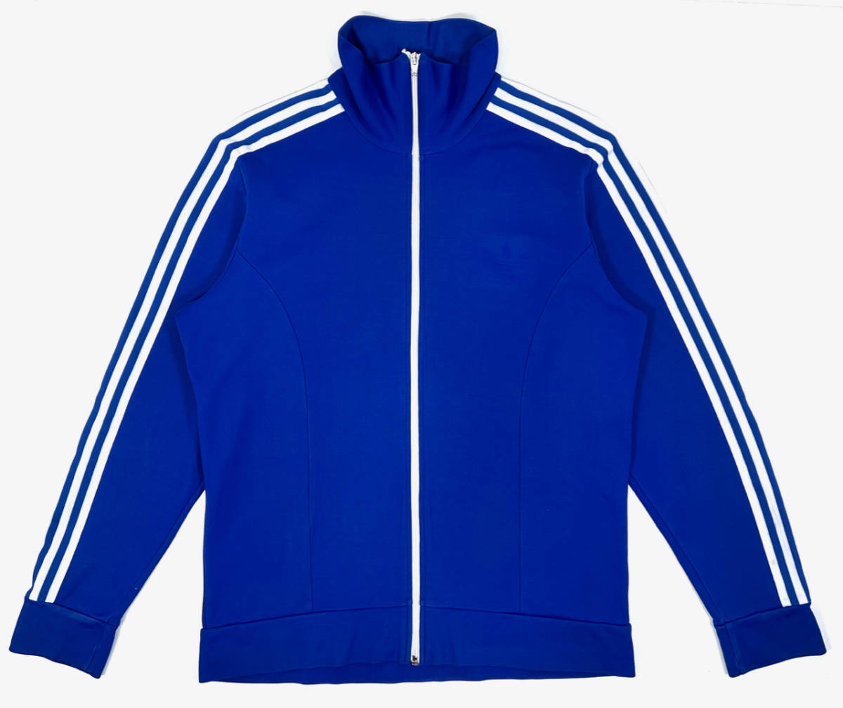 新しい到着 adidas 1980s 希少ビッグサイズ 美品 Track ブルー 万国旗