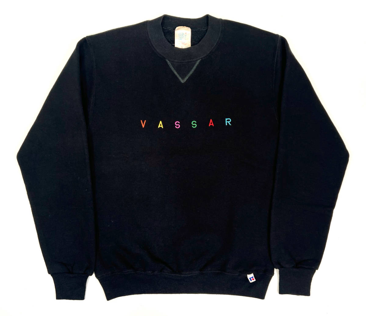 USA製 1980s RUSSELL ATHLETIC VASSAR Sweat shirts S Black ラッセルアスレティック スウェットシャツ ブラック 黒 ヴィンテージ