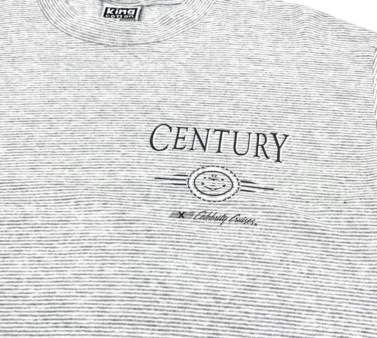 USA製 1990s CENTURY S/S Tee M オールド 半袖Tシャツ ボーダーT king cotton_画像5